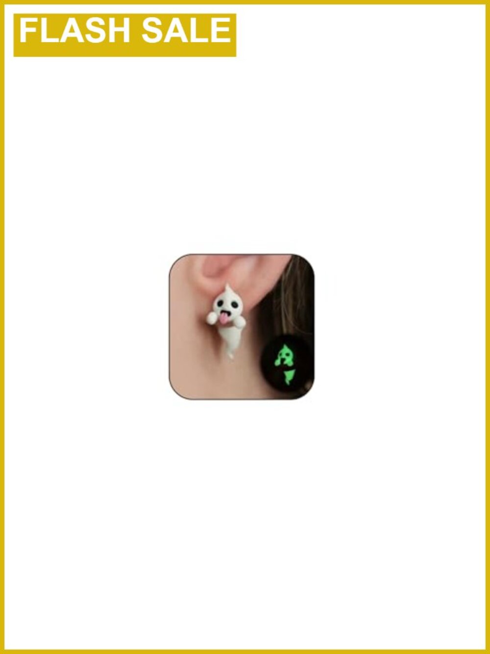 Glow in the Dark Ghost Stud Earrings Halloween Jewelry Gift for Women